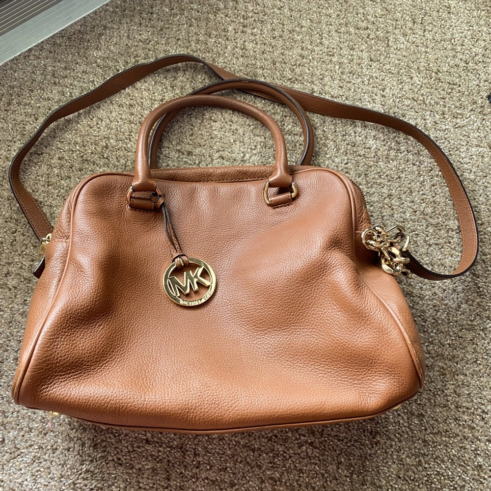 Michael Kors Knox Leather Large Satchel